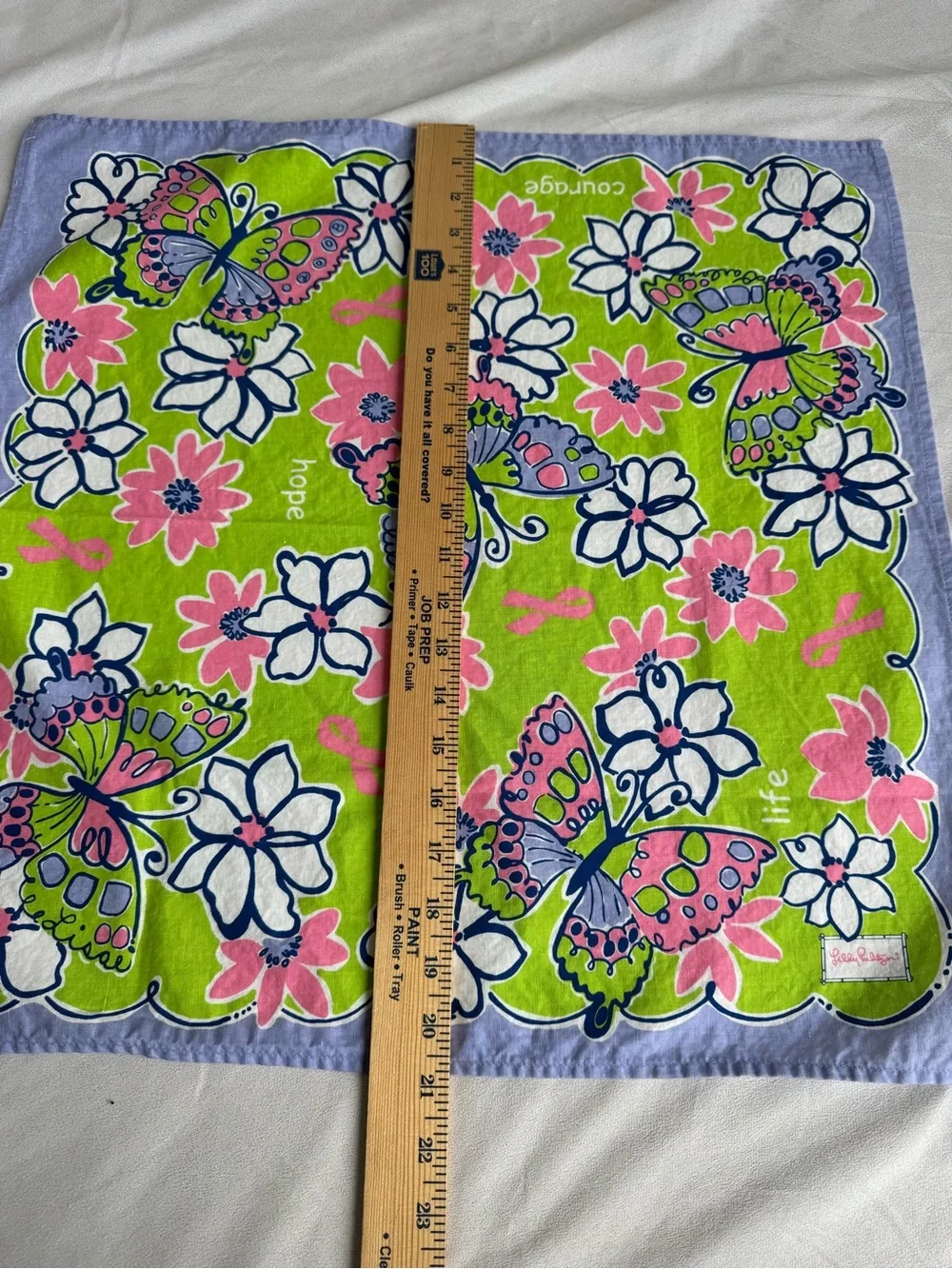 Lilly Pulitzer Breast‎ Cancer Awareness bandana handkerchief vibrant Palm Beach